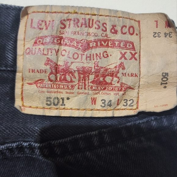 2x Men's Vintage Levi's 501 Black W34 L32 - Picture 2 of 13